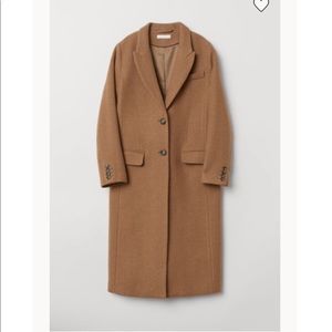 NWOT H&M x Manteco Wool Camel Coat